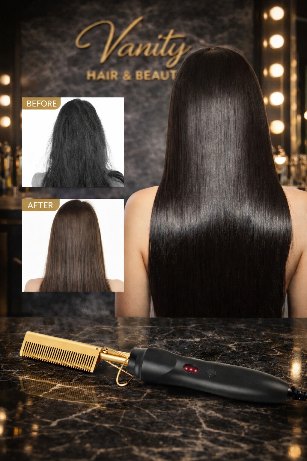 Heated Press Comb – Sleek Styling Tool