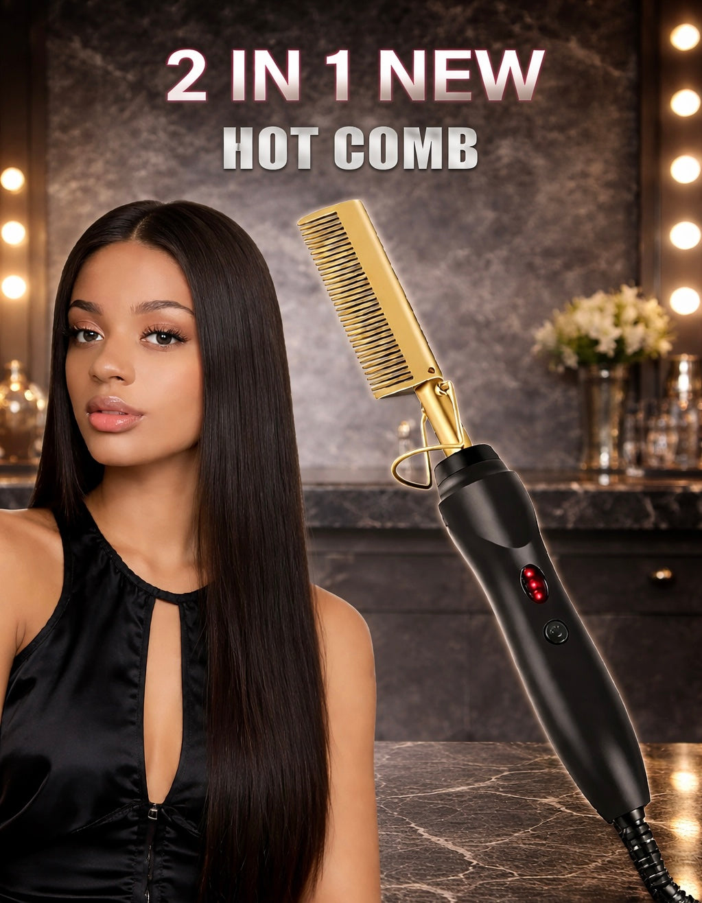 Heated Press Comb – Sleek Styling Tool