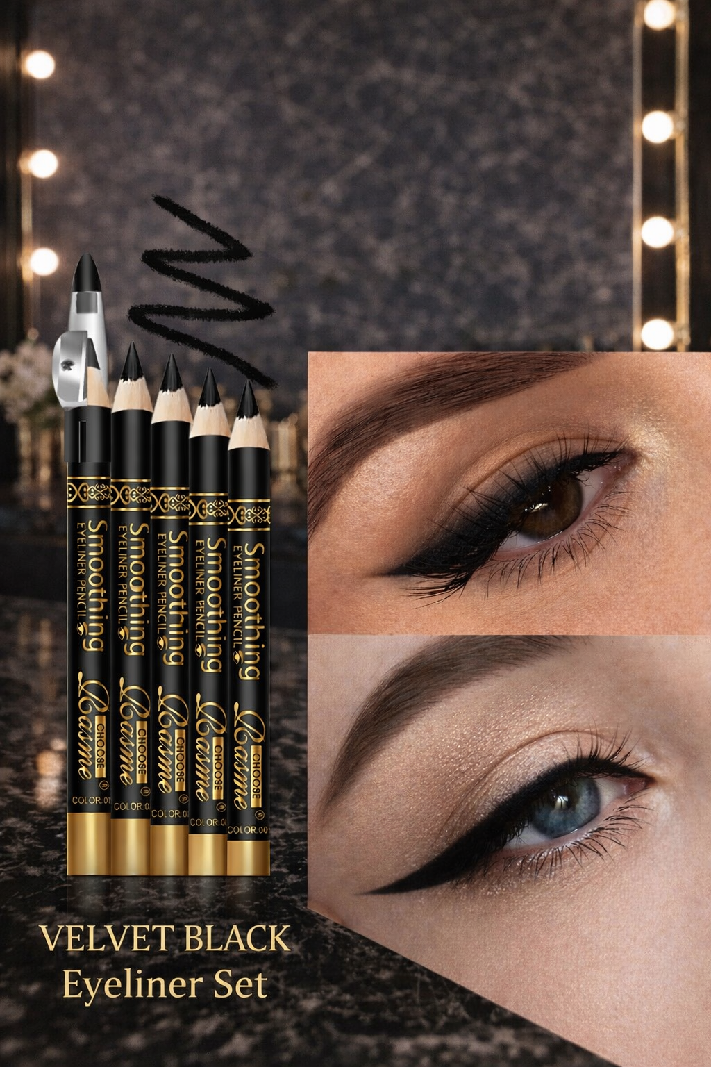 Velvet Black Eyeliner Set