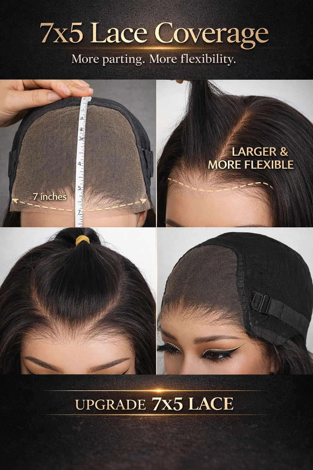 Silk Body Wave 7x5 HD Lace (Pre-Plucked, Pre-Cut)