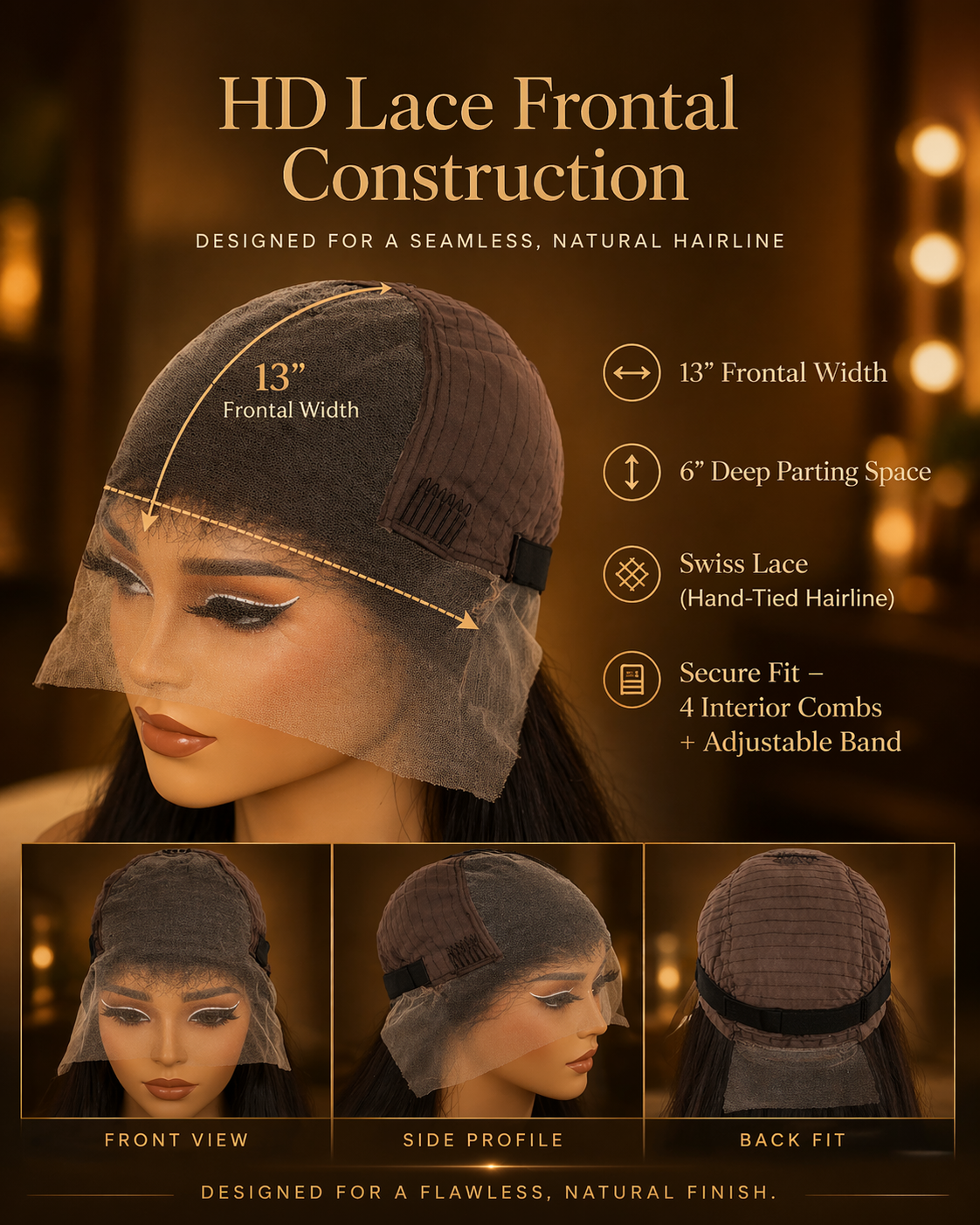 Malaysian Silk Straight – HD Lace Wig