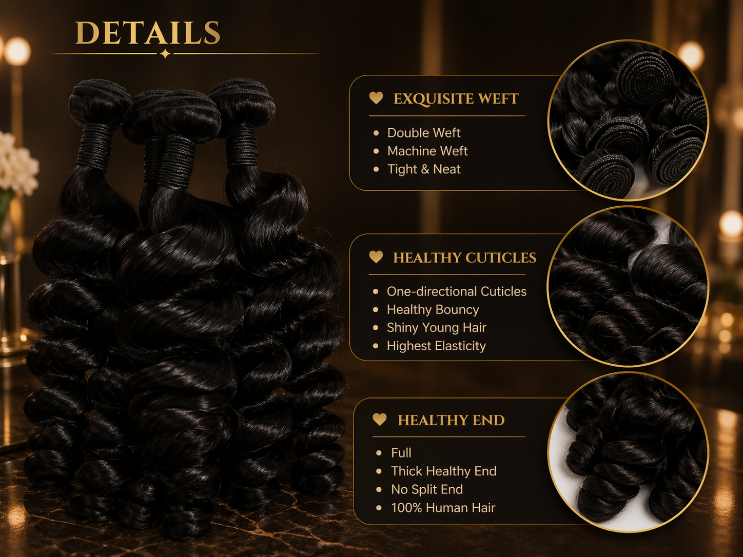 Raw Loose Wave Bundles