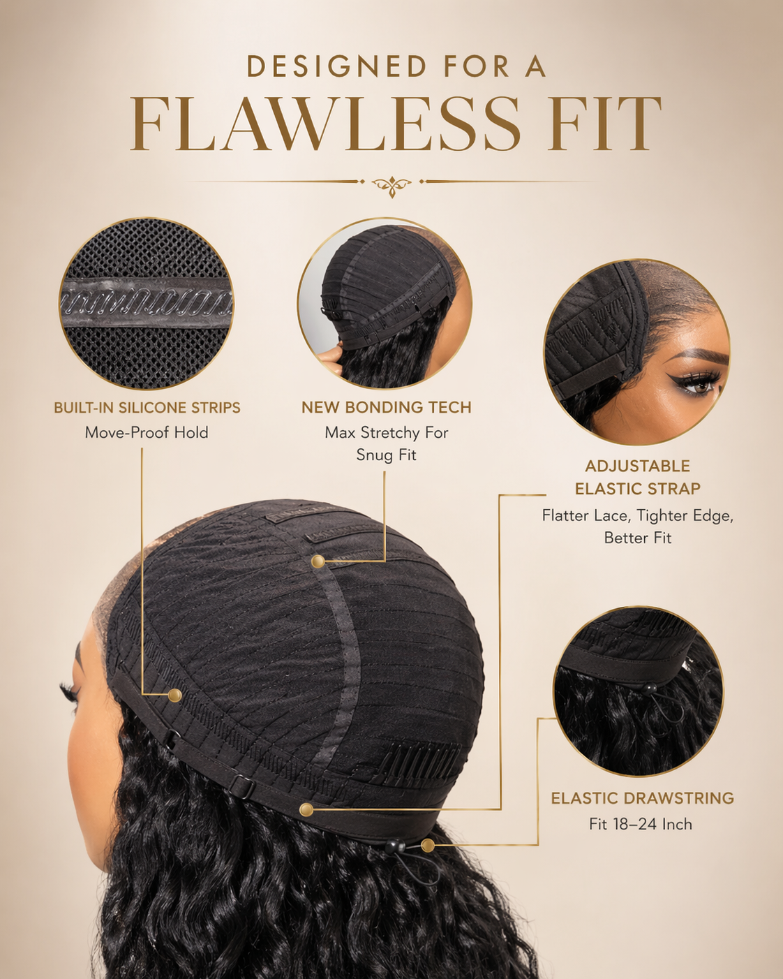 Blonde Highlight Water Wave 13x4 Glueless Lace Wig